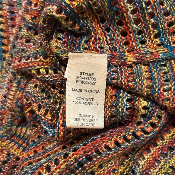 Studio JPR Vibrant Knit SWEATER multicolor like new, size large - Picture 7 of 8